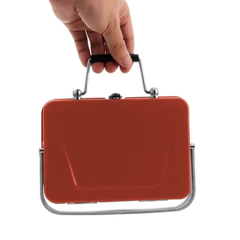 

2020 New Fashion Folding Box Portable BBQ Grill Mini 1906 Kitchen Accessories Briefcase BBQ Grill For Outdoor Camping Cooking