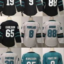 Все сшитые женские трикотажные изделия Brent Burns Erik Karlsson Joe Thornton Logan от кутюр Joe Pavelski Evander Kane