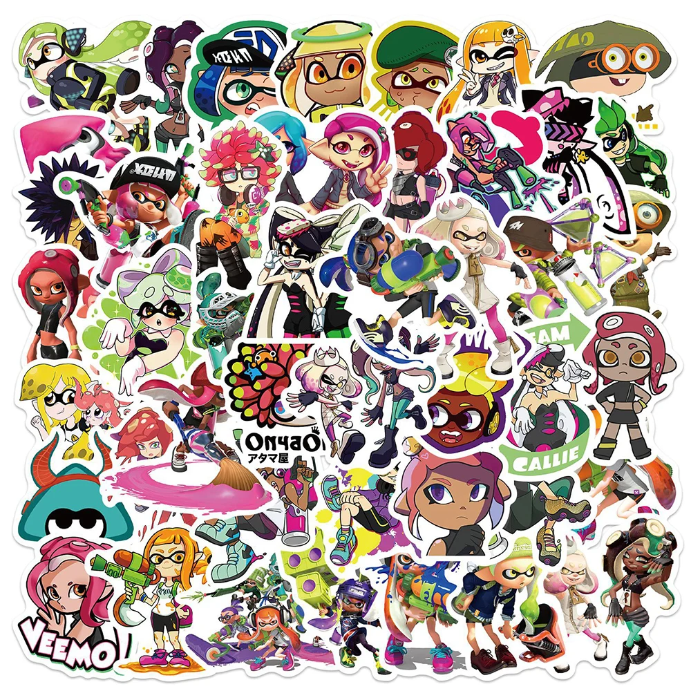 

10/30/50PCS Game Splatoon Cartoon Stickers Skateboard Phone Laptop Guitar Luggage Car Bike Cool Graffiti Decal Kid Sticker Toys