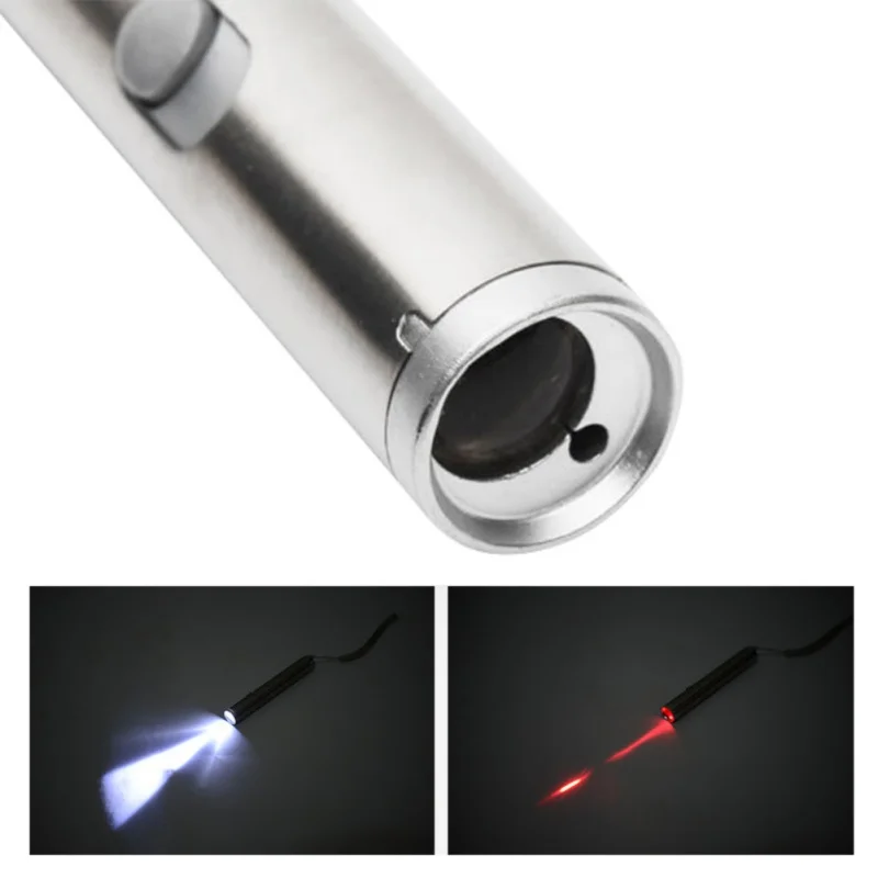 Cat Chaser Toys 2 in 1 Multi Function Funny Cat Chaser Toys Interactive LED Light Training Tools