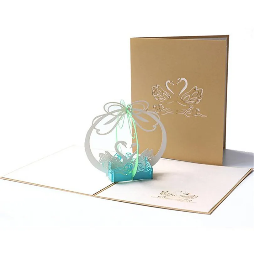  3D Valentine's Day Romantic Greeting Card Popped Greeting Card Love Romantic wedding invitations Gi - 4000510717001