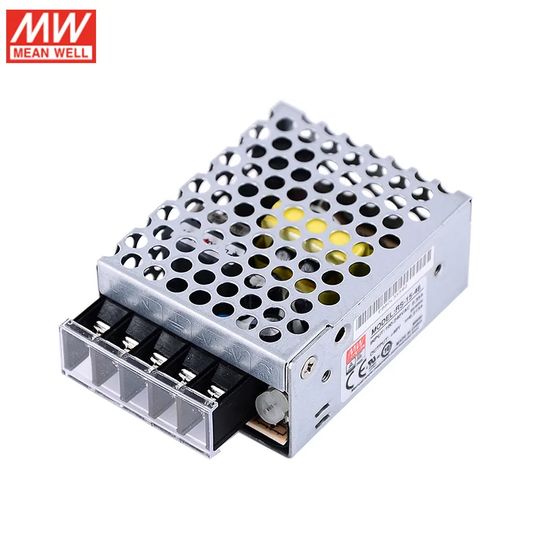 MEAN WELL RS-15-48 15 Вт 48 В импульсный источник питания 110 В/220 переменного тока в
