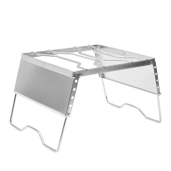 

Portable Folding Camping Household Height Adjustable Charcoal BBQ Grill Kitchen Tools Stainless Steel Garden Party Supplies