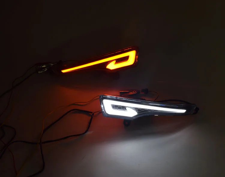 1Pair Car LED DRL Daytime Running Lights for Nissan Altima Teana 2013 Lamp Bumper Fog light Lamp cover Styling Driving