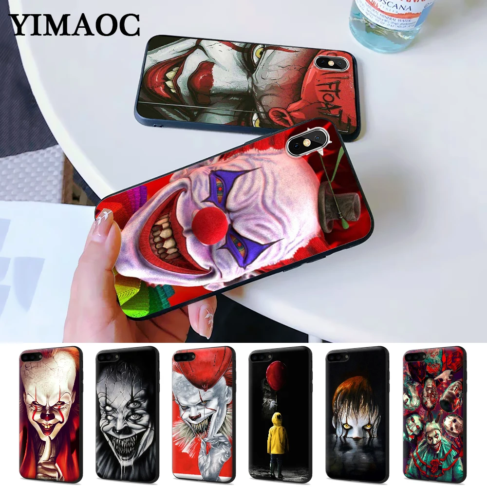 

The Clown Horror IT Silicone Case for iPhone 5 5S 6 6S Plus 7 8 X XS Max XR