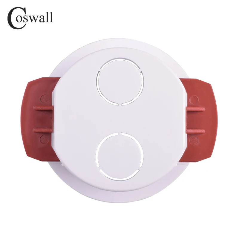Round Dry Lining Box For Gypsum Board / Drywall / Plasterboad 50mm Installation Distance 32mm Depth Coswall