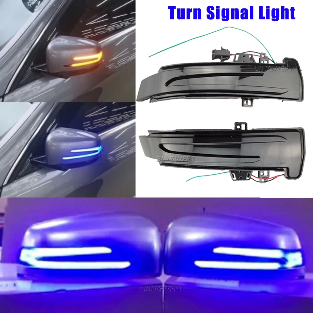 ABS Dynamic Led Side Mirror Sequential Turn Signal Lights For Mercedes Benz A/B/C/E/S/CLA/GLA/GLK/CLS Class W176 W246 W204 | Автомобили и