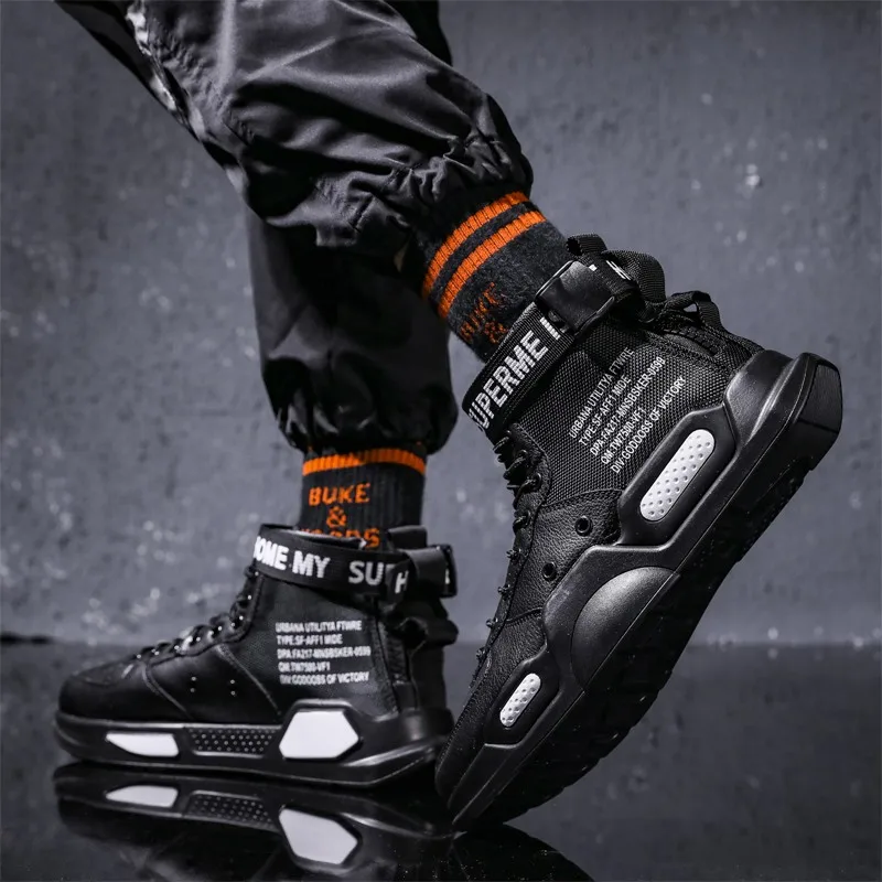 Sale High Top Sneakers For Men Trend Hip Hop Casual Tennis Boots Men Women Sports Big Size Running Shoes - AliExpress