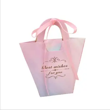 

100pcs/lot Small Candy Box With Ribbon Chocolate Gift Box For DIY Sweet Gift Box Wedding Party Supply