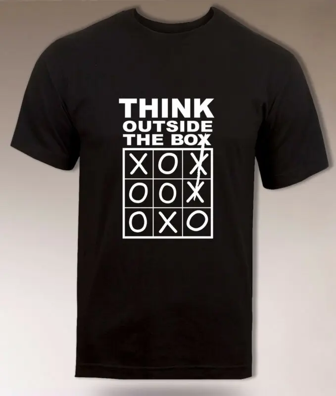 Think Outside The Box футболка смешные ноуты и кресты пародия бизнесменов | Мужская одежда