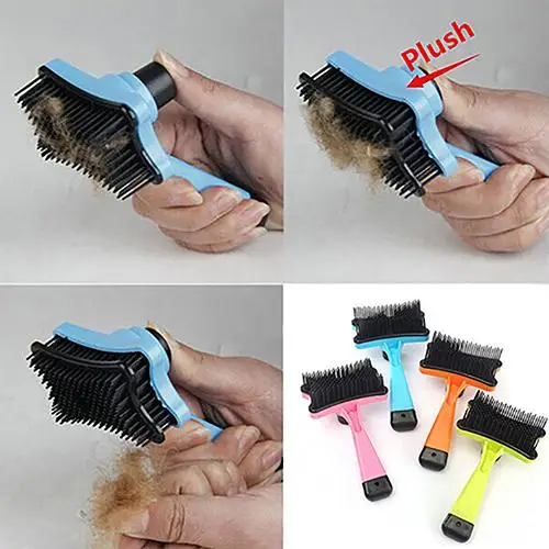 

Practical Dog Cats Hair Pet Fur Shedding Trimmer Grooming Rake Tool Comb Brush