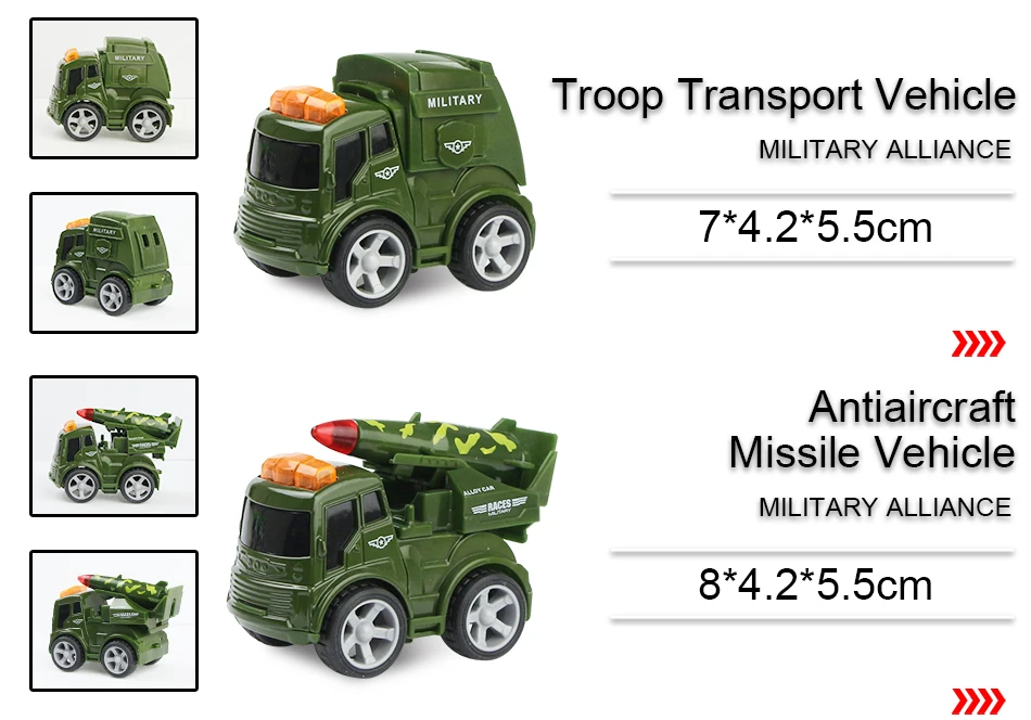 8 шт./компл. милый литые Автомобили сплав военный грузовик санитарии инерционная машина модель игрушки садовый мусорный грузовик игрушки для мальчиков и девочек Рождественский подарок