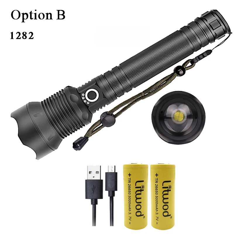 Litwod Z201282 CREE XLamp XHP70.2 Мощный тактический фонарь 26650 и 18650 фонарь на батарее кемпинг приключения - Испускаемый цвет: Option B