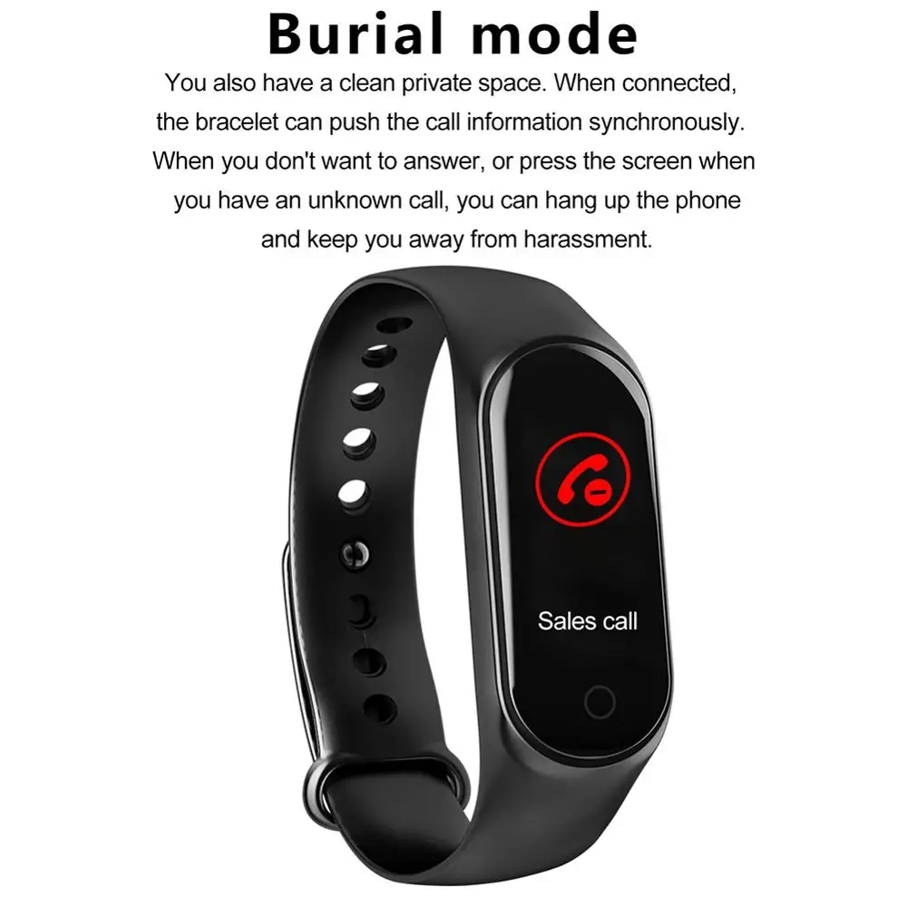 Смарт-браслет 3 цвета экран smartband фитнес bluetooth Спорт водонепроницаемый