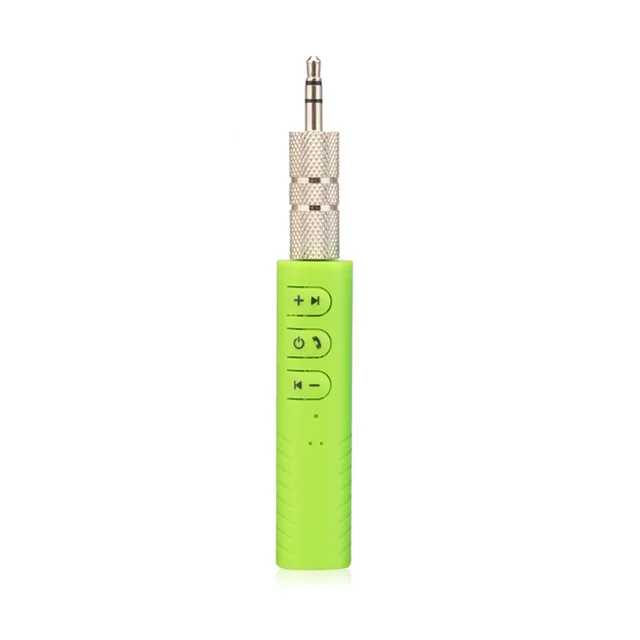 Bluetooth приемник, Автомобильный Bluetooth AUX 3,5 мм музыкальный Bluetooth аудио приемник, автомобильный передатчик, MP3 аудио адаптер - Цвет: Зеленый