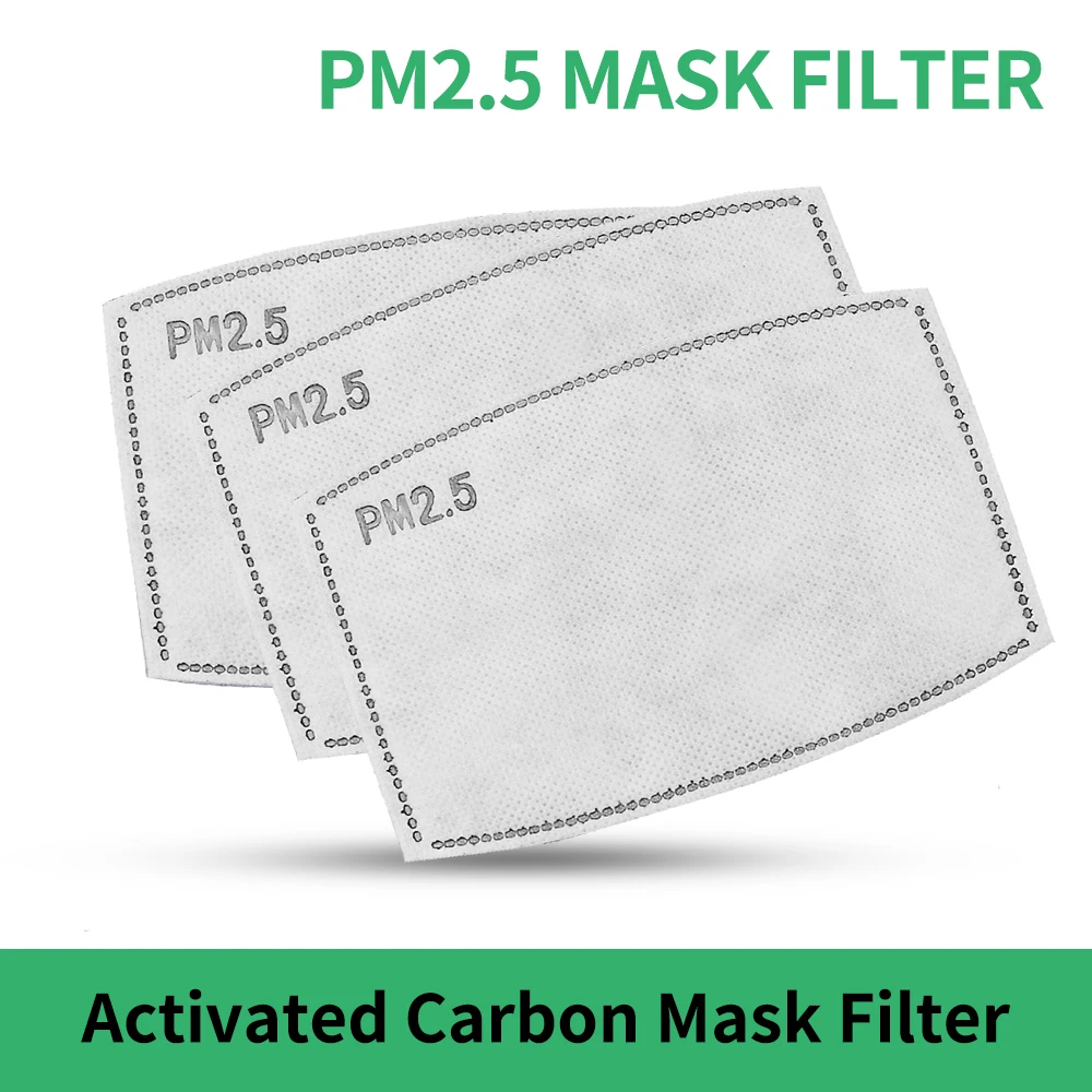 

2/20/50pcs PM 2.5 Face Mask Filter Dust Anti Haze 5 Ply 95 Activated Carbon Filter Adults Mouth Masks Protection Respirator FPP2