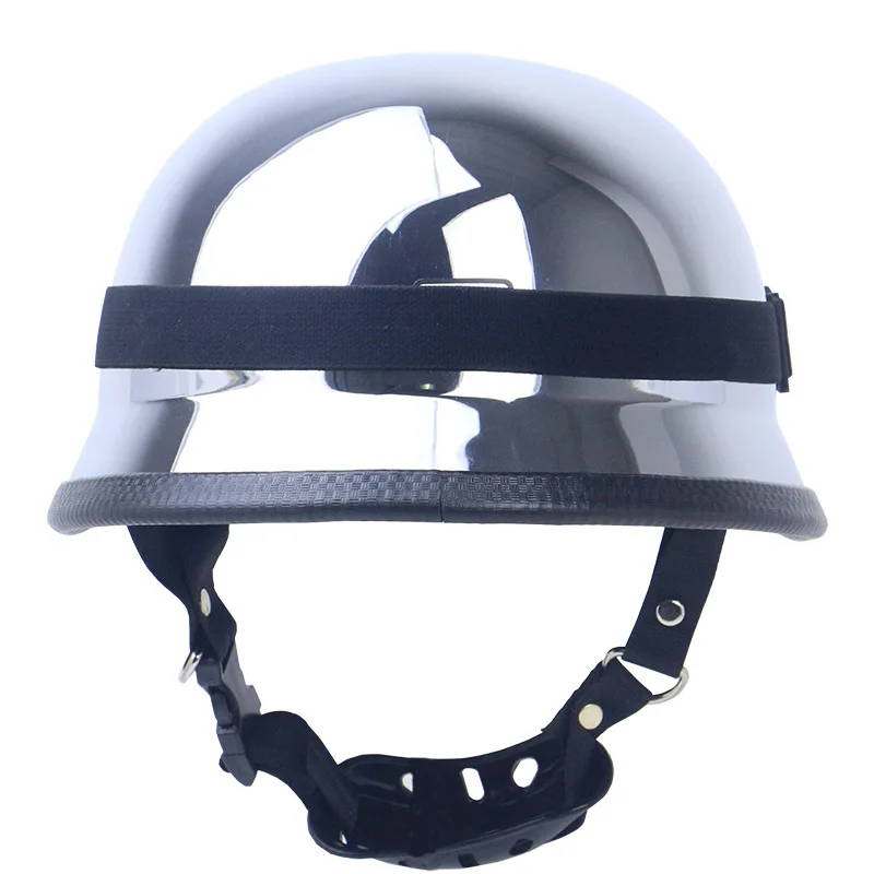 DOT Chrome Silver Mirror Color Motorcycle Helmet German Motorcycle