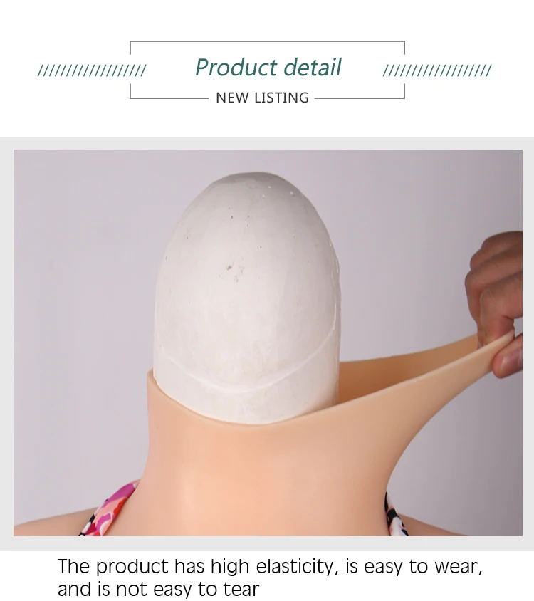 Eyung Breast Form Silicone Fake Breast Boobs Tit Realistic Silicone Breast Plate Chest for Crossdresser Sissy Transvestite Cosplay (3)