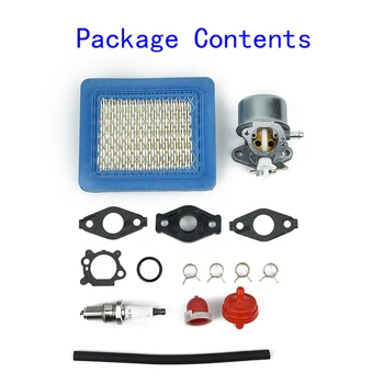 

Gasket Carburetor kit O ring Air Filter Fuel line Spark Plug Clamp Tools