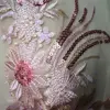1 Set 2PCS Pink Sequin Flower Lace Fabric Embroidered Gown Appliques Collar Mesh Sew Patches For Wedding Decoration Dress DIY ► Photo 3/6
