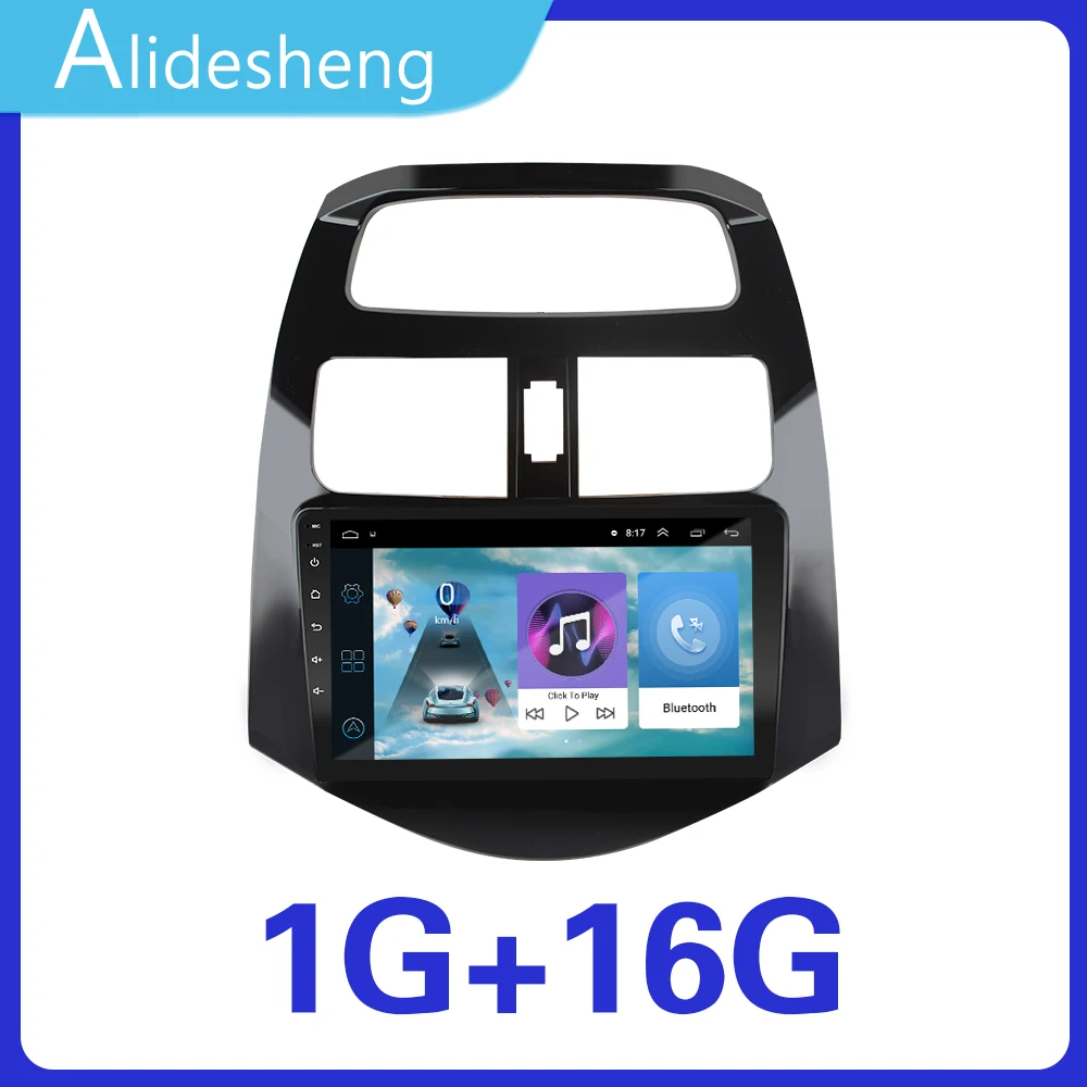 2.5D 2Din Android 8.1GO автомобильный dvd мультимедийный плеер gps для CHEVROLET Spark Beat M300 2010 2011 2012- навигационное Радио BT WiFi - Цвет: Spark-1G