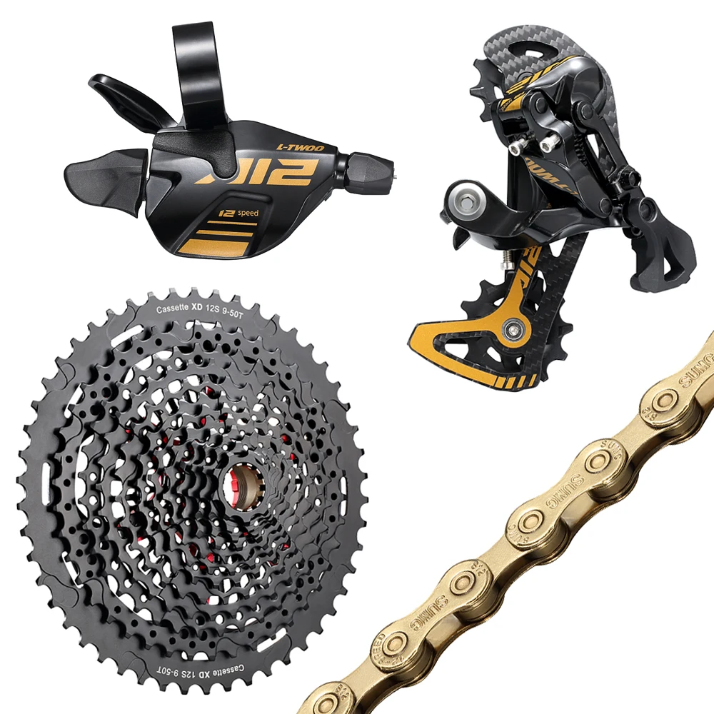 RYET 12 Скорость MTB указано Золотой Кассетный переключения передач заднего