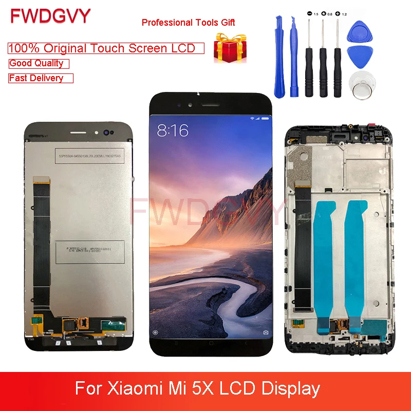 

5.5" Original For Xiaomi Mi 5X LCD Display With Frame Touch Screen Panel Digitizer Assembly Replacement Spare Parts