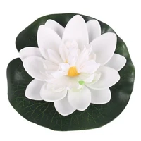 5PCS/Set Colorful Artificial Fake Floating Water Lily Flower Lotus Leaf Pond Plants Garden Pool Decor - Image 3