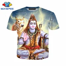 Аниме 3d печать Повседневная забавная футболка уличная Мужская Шива пляжная Женская модная футболка Harajuku Детские рубашки homme футболка A146