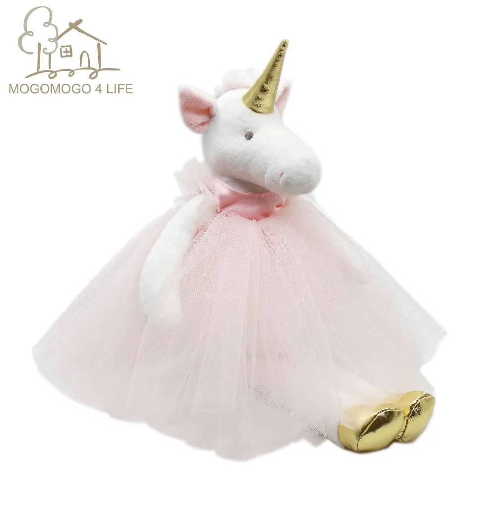 Mogo/Роскошные игрушки-единороги со съемным платьем, подарок на год для девочек, супер золотой рог, лошадь, мягкая плюшевая игрушка