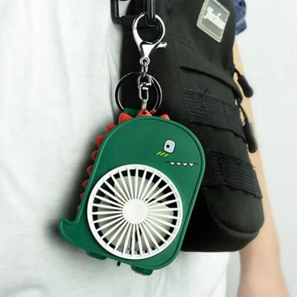 

Mini Dinosaur Shape Keychain Fan Portable USB Rechargeable Handy Cooling fan Gift