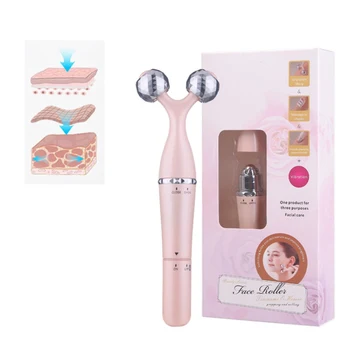 

Electric 3D Roller Facial Massager Firming Skin Smooth Fine Lines Create Y-shaped Face 3 In1 Face Slimming Massager