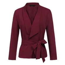 Женские блейзеры с поясом, тонкая талия, туника с длинными рукавами, элегантные пиджаки, офисные женские шикарные костюмы, черные, 8 цветов, S-3XL, SP497