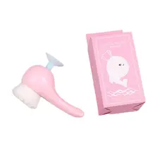 Милая Водонепроницаемая ручная Очищающая щетка в форме Кита с присоской, мягкий скребок из щетины, Очищающий поры, массажер для макияжа кожи