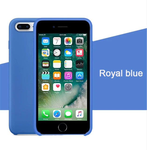 Роскошный силиконовый чехол для iphone 7 8 6S 6 Plus 11 Pro X XS чехол для MAX XR на Apple iphone 7 8 plus X 10 чехол официальный - Цвет: Royal Blue