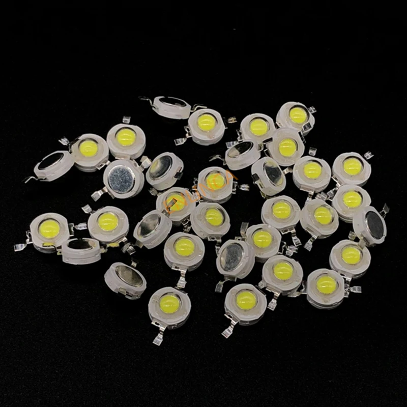 50 Pz Led 3 W Diodo Perline Ad Alta Potenza 3Watt Luce Bianca Che Emette Luminosità Bianco Diodos Led Alta Luminosidad 3 W Diodo Fai Da Te