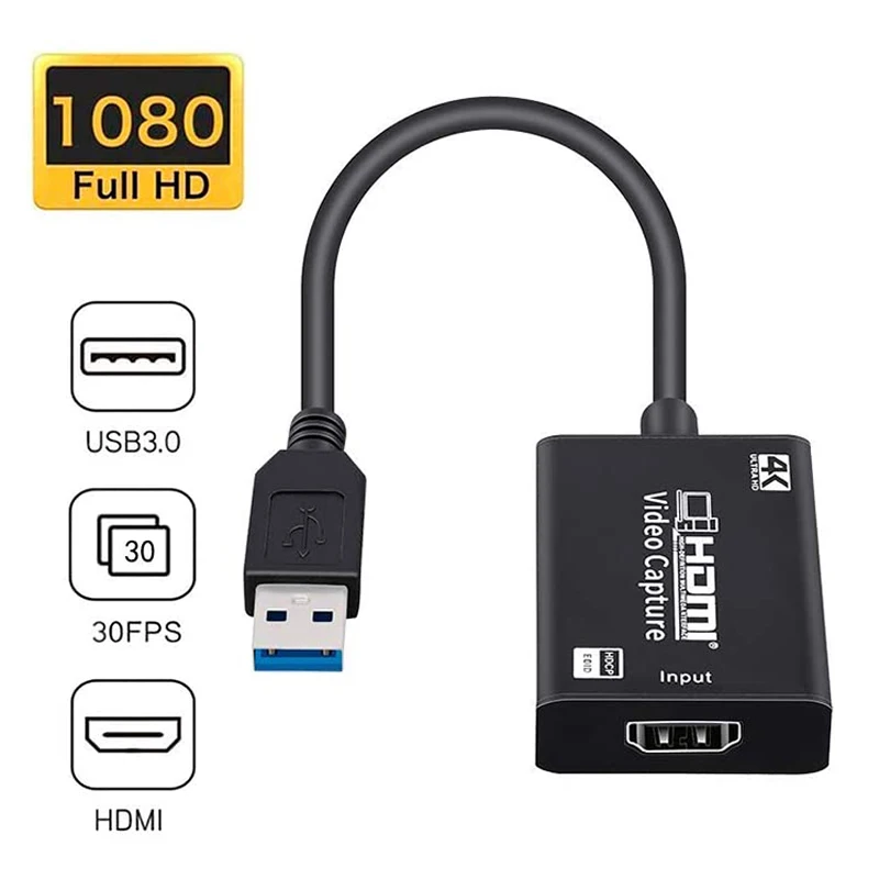 HD 1080P 4K HDMI Карта видеозахвата к USB 3 0 видеозапись настольная игра Запись потоковая