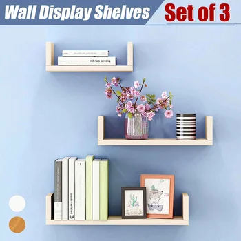 

3pcs Set Home DIY Storage Shelf Wall-mounted Display RackShelves Boshelf Room Set