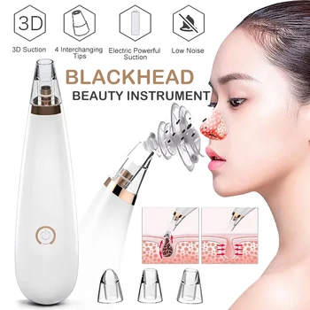 

Electric Blackhead Remover Vacuum Portable Facial Pore Cleanser USB Rechargeable Skin Care Acne Pore Clean With 3 Cleaning Tips