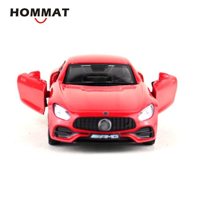 Модель автомобиля HOMMAT 1/36 AMG GTS из металлического сплава 1:36 литой и игрушечный