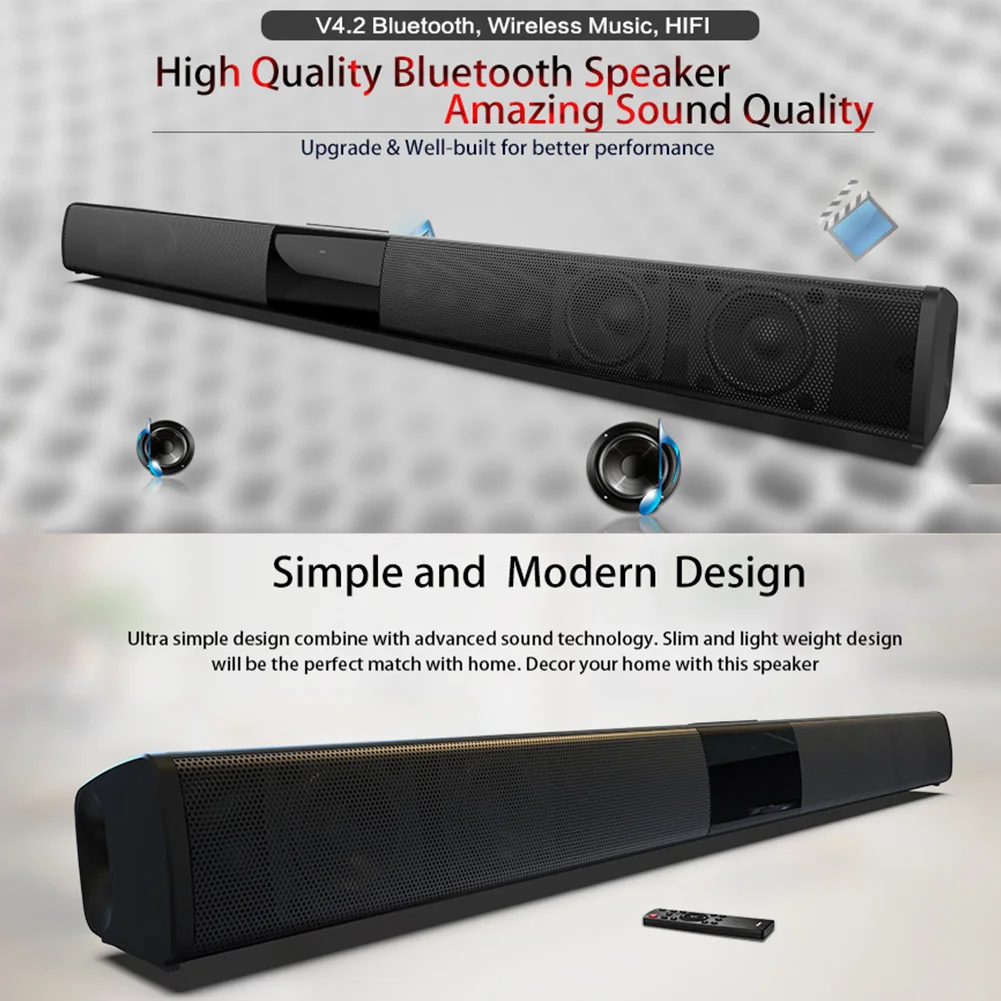 Rechargeable Bluetooth Speaker Multifunction Home Theater Portable Waterproof Wireless Outdoor Stereo Sound Subwoofer Sound Bar