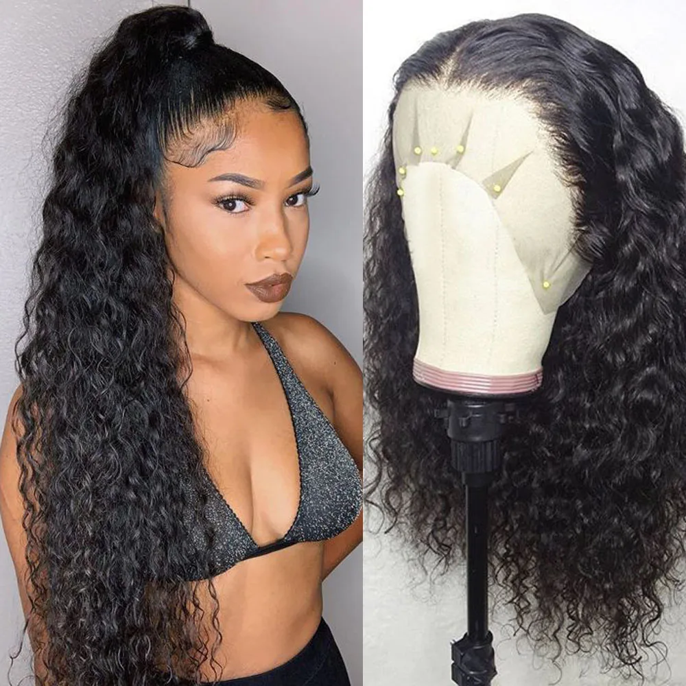

Afro Wig Transparent Lace Wig 180% Density Curly Hair 360 Lace Frontal Undetectable Lace Pre Plucked Lace Wig Curly Ponytail
