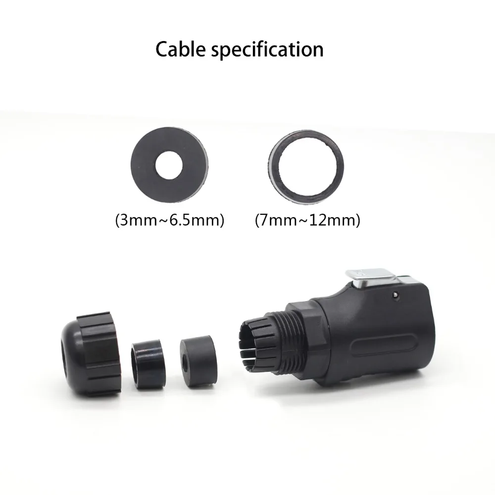 Description Picture 3 of itemXHE20, IP67 2/3/4/5/6/7/8/9/10/12pin Waterproof conector, Docking power cable connector male and female,Automotive Connectors