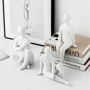 

Modern Simple Abstract Body Art Figure Statue Creative Ceramic Crafts Woman Figure Home Living Room Decoration Ornaments R2932
