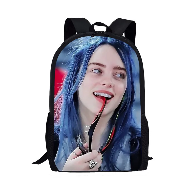 Billie Eilish Рюкзак Back To School 16 дюймов детская школьная сумка пакет для маленькой девочки распылитель ранцевого типа для подростков 3 шт./компл. школьная сумка mochila escolar - Цвет: L5547C