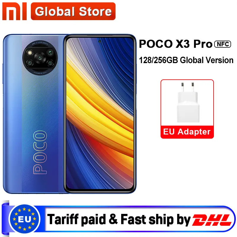 Глобальная версия POCO X3 Pro 6GB 128GB /8GB 256GB NFC Смартфон Snapdragon 860 33W Quad AI камера 120Hz DotDisplay 5160mAh - Смартфон