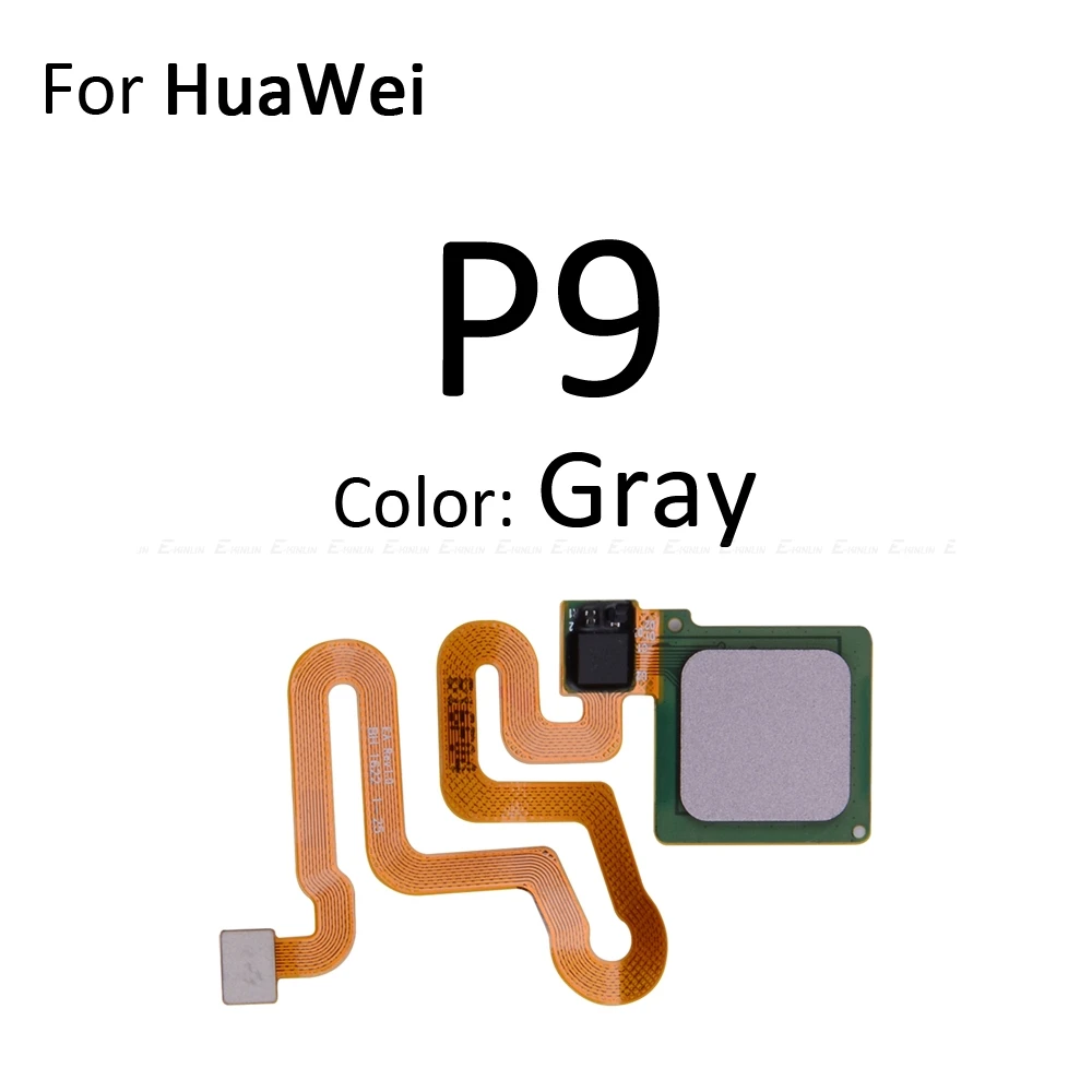 Сенсорный ID сканер отпечатков пальцев разъем гибкий кабель для Huawei P9 Plus P8 Lite Мини Кнопка возврата домой ключ - Цвет: For P9 Gray