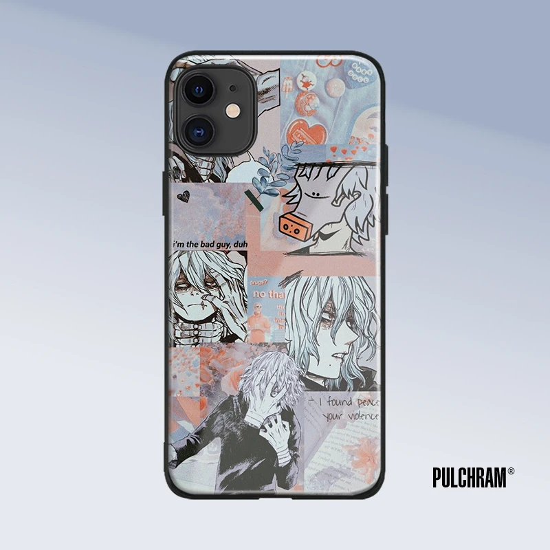 

Tomura Shigaraki collage glass phone case for iPhone 6 6s 7 8 x xr xs 11 pro max Samsung S note 8 9 10 20 Plus cover shell