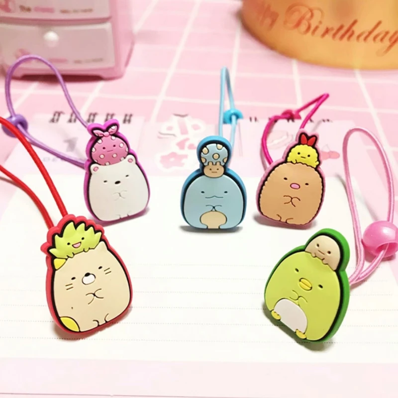 1 шт. кавайная биологическая резинка для волос Sumikko Gurashi Rilakkuma Детские аксессуары