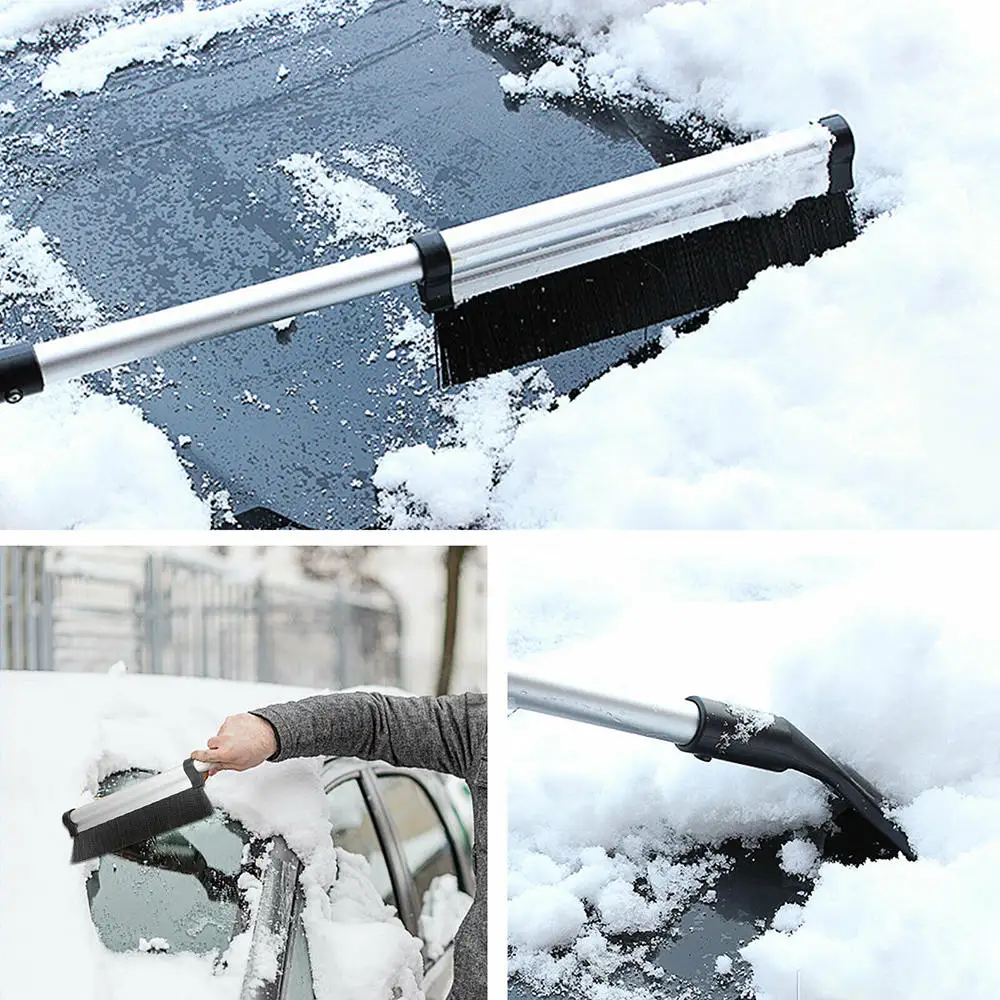 24 Inch Extendable Snow Brush Ice Scraper Winter Car Wash Accessories